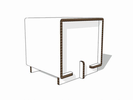 Lot de 2 Poufs en Carton