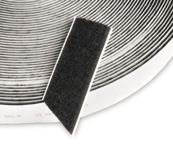 Velcro Aggrippant Velours Noir 2,5cm